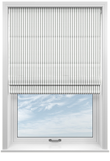 Lace Stripes, Grey - Motorised Roman Blind